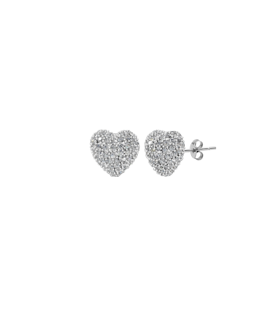 Сережки "Fall in love" white stones
