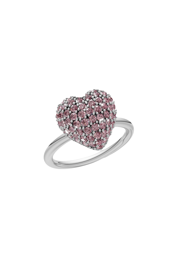 Каблучка "Fall in love"  pink stones