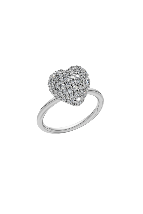 Каблучка "Fall in love"  white stones