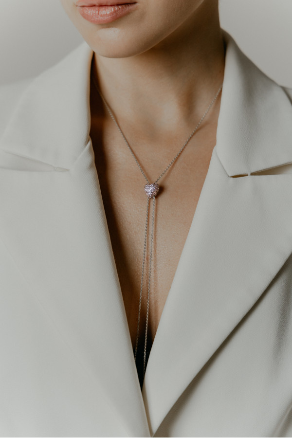 Кольє "Fall in love" pink stones