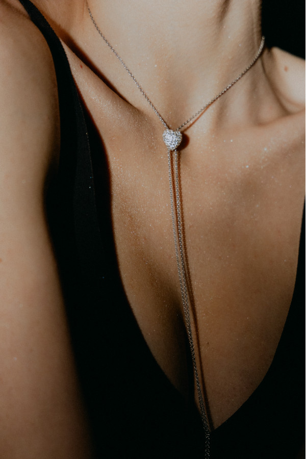 Кольє "Fall in love" white stones